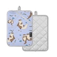 thumbnail image 1 of Yayeee Pot Holders Kitchen Heat Resistant with Pockets 7"x9.8" Cotton Oven Cooking Hot Pads, Cartoon Otters Pattern, 1 of 7