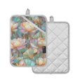 thumbnail image 1 of Yayeee Pot Holders Kitchen Heat Resistant with Pockets 7"x9.8" Cotton Oven Cooking Hot Pads, Colorful Water Lilies Pattern, 1 of 7