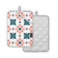 thumbnail image 1 of Yayeee Pot Holders Kitchen Heat Resistant with Pockets 7"x9.8" Cotton Oven Cooking Hot Pads, Flowers Geometric Pattern, 1 of 7