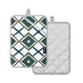 thumbnail image 1 of Yayeee Pot Holders Kitchen Heat Resistant with Pockets 7"x9.8" Cotton Oven Cooking Hot Pads, Gold Geometric Pattern, 1 of 7