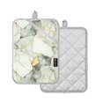 thumbnail image 1 of Yayeee Pot Holders Kitchen Heat Resistant with Pockets 7"x9.8" Cotton Oven Cooking Hot Pads, Gray Marble Pattern, 1 of 7