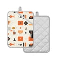 thumbnail image 1 of Yayeee Pot Holders Kitchen Heat Resistant with Pockets 7"x9.8" Cotton Oven Cooking Hot Pads, Minimalist Geometric Pattern, 1 of 7