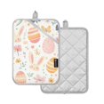 thumbnail image 1 of Yayeee Pot Holders Kitchen Heat Resistant with Pockets 7"x9.8" Cotton Oven Cooking Hot Pads, Pink Easter Eggs, 1 of 7