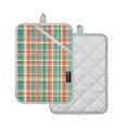 thumbnail image 1 of Yayeee Pot Holders Kitchen Heat Resistant with Pockets 7"x9.8" Cotton Oven Cooking Hot Pads, Red Green Tartan Pattern, 1 of 7