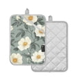 thumbnail image 1 of Yayeee Pot Holders Kitchen Heat Resistant with Pockets 7"x9.8" Cotton Oven Cooking Hot Pads, Sage Green Flower Pattern, 1 of 7
