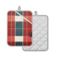 thumbnail image 1 of Yayeee Pot Holders Kitchen Heat Resistant with Pockets 7"x9.8" Cotton Oven Cooking Hot Pads, Vibrant Red Tartan Pattern, 1 of 7