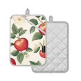 thumbnail image 1 of Yayeee Pot Holders Kitchen Heat Resistant with Pocket 7"x9.8" Cotton Oven Cooking Hot Pads, Apples Flower Pattern, 1 of 7