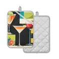 thumbnail image 1 of Yayeee Pot Holders Kitchen Heat Resistant with Pocket 7"x9.8" Cotton Oven Cooking Hot Pads, Art Cocktails, 1 of 7