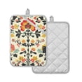 thumbnail image 1 of Yayeee Pot Holders Kitchen Heat Resistant with Pocket 7"x9.8" Cotton Oven Cooking Hot Pads, Beige Floral, 1 of 7