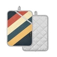 thumbnail image 1 of Yayeee Pot Holders Kitchen Heat Resistant with Pocket 7"x9.8" Cotton Oven Cooking Hot Pads, Beige Stripes, 1 of 7