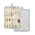 thumbnail image 1 of Yayeee Pot Holders Kitchen Heat Resistant with Pocket 7"x9.8" Cotton Oven Cooking Hot Pads, Beige Wildflowers, 1 of 7