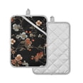 thumbnail image 1 of Yayeee Pot Holders Kitchen Heat Resistant with Pocket 7"x9.8" Cotton Oven Cooking Hot Pads, Black Flowers, 1 of 7
