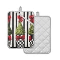 thumbnail image 1 of Yayeee Pot Holders Kitchen Heat Resistant with Pocket 7"x9.8" Cotton Oven Cooking Hot Pads, Black Striped Trees, 1 of 7