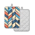thumbnail image 1 of Yayeee Pot Holders Kitchen Heat Resistant with Pocket 7"x9.8" Cotton Oven Cooking Hot Pads, Blue Geometric, 1 of 7