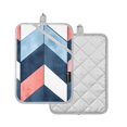 thumbnail image 1 of Yayeee Pot Holders Kitchen Heat Resistant with Pocket 7"x9.8" Cotton Oven Cooking Hot Pads, Blue Geometric, 1 of 7