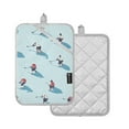 thumbnail image 1 of Yayeee Pot Holders Kitchen Heat Resistant with Pocket 7"x9.8" Cotton Oven Cooking Hot Pads, Blue Ice Hockey, 1 of 7