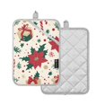 thumbnail image 1 of Yayeee Pot Holders Kitchen Heat Resistant with Pocket 7"x9.8" Cotton Oven Cooking Hot Pads, Christmas Floral, 1 of 7