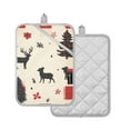 thumbnail image 1 of Yayeee Pot Holders Kitchen Heat Resistant with Pocket 7"x9.8" Cotton Oven Cooking Hot Pads, Christmas Forest, 1 of 7