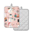 thumbnail image 1 of Yayeee Pot Holders Kitchen Heat Resistant with Pocket 7"x9.8" Cotton Oven Cooking Hot Pads, Christmas Snowman, 1 of 7