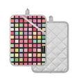 thumbnail image 1 of Yayeee Pot Holders Kitchen Heat Resistant with Pocket 7"x9.8" Cotton Oven Cooking Hot Pads, Colorful Block Pattern, 1 of 7