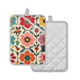 thumbnail image 1 of Yayeee Pot Holders Kitchen Heat Resistant with Pocket 7"x9.8" Cotton Oven Cooking Hot Pads, Colorful Flowers, 1 of 7