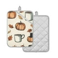 thumbnail image 1 of Yayeee Pot Holders Kitchen Heat Resistant with Pocket 7"x9.8" Cotton Oven Cooking Hot Pads, Fall Leaves, 1 of 7