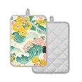 thumbnail image 1 of Yayeee Pot Holders Kitchen Heat Resistant with Pocket 7"x9.8" Cotton Oven Cooking Hot Pads, Floral Wave, 1 of 7