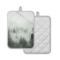 thumbnail image 1 of Yayeee Pot Holders Kitchen Heat Resistant with Pocket 7"x9.8" Cotton Oven Cooking Hot Pads, Foggy Forest, 1 of 7