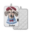 thumbnail image 1 of Yayeee Pot Holders Kitchen Heat Resistant with Pocket 7"x9.8" Cotton Oven Cooking Hot Pads, Gray Cute Dog Artist, 1 of 7