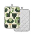 thumbnail image 1 of Yayeee Pot Holders Kitchen Heat Resistant with Pocket 7"x9.8" Cotton Oven Cooking Hot Pads, Green Circle, 1 of 7