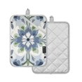 thumbnail image 1 of Yayeee Pot Holders Kitchen Heat Resistant with Pocket 7"x9.8" Cotton Oven Cooking Hot Pads, Green Floral, 1 of 7