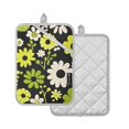 thumbnail image 1 of Yayeee Pot Holders Kitchen Heat Resistant with Pocket 7"x9.8" Cotton Oven Cooking Hot Pads, Green Flower Pattern, 1 of 7