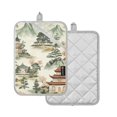 thumbnail image 1 of Yayeee Pot Holders Kitchen Heat Resistant with Pocket 7"x9.8" Cotton Oven Cooking Hot Pads, Green Mountain Pattern, 1 of 7