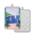 thumbnail image 1 of Yayeee Pot Holders Kitchen Heat Resistant with Pocket 7"x9.8" Cotton Oven Cooking Hot Pads, Green Seaside, 1 of 7