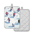 thumbnail image 1 of Yayeee Pot Holders Kitchen Heat Resistant with Pocket 7"x9.8" Cotton Oven Cooking Hot Pads, Ice Rink, 1 of 7