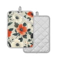 thumbnail image 1 of Yayeee Pot Holders Kitchen Heat Resistant with Pocket 7"x9.8" Cotton Oven Cooking Hot Pads, Large Red Floral Pattern, 1 of 7