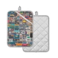 thumbnail image 1 of Yayeee Pot Holders Kitchen Heat Resistant with Pocket 7"x9.8" Cotton Oven Cooking Hot Pads, Large Retro Collection Pattern, 1 of 7