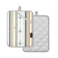thumbnail image 1 of Yayeee Pot Holders Kitchen Heat Resistant with Pocket 7"x9.8" Cotton Oven Cooking Hot Pads, Nautical Pattern, 1 of 7