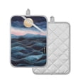 thumbnail image 1 of Yayeee Pot Holders Kitchen Heat Resistant with Pocket 7"x9.8" Cotton Oven Cooking Hot Pads, Ocean Waves, 1 of 7