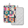 thumbnail image 1 of Yayeee Pot Holders Kitchen Heat Resistant with Pocket 7"x9.8" Cotton Oven Cooking Hot Pads, Orange Geometric, 1 of 7