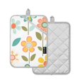 thumbnail image 1 of Yayeee Pot Holders Kitchen Heat Resistant with Pocket 7"x9.8" Cotton Oven Cooking Hot Pads, Orange Retro Flower, 1 of 7