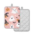 thumbnail image 1 of Yayeee Pot Holders Kitchen Heat Resistant with Pocket 7"x9.8" Cotton Oven Cooking Hot Pads, Pastel Pink Halloween, 1 of 7