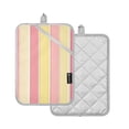 thumbnail image 1 of Yayeee Pot Holders Kitchen Heat Resistant with Pocket 7"x9.8" Cotton Oven Cooking Hot Pads, Pink and Yellow Striped Pattern, 1 of 7