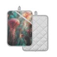 thumbnail image 1 of Yayeee Pot Holders Kitchen Heat Resistant with Pocket 7"x9.8" Cotton Oven Cooking Hot Pads, Psychedelic Forest, 1 of 7