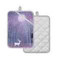 thumbnail image 1 of Yayeee Pot Holders Kitchen Heat Resistant with Pocket 7"x9.8" Cotton Oven Cooking Hot Pads, Purple Forest, 1 of 7