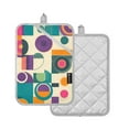 thumbnail image 1 of Yayeee Pot Holders Kitchen Heat Resistant with Pocket 7"x9.8" Cotton Oven Cooking Hot Pads, Purple Geometric, 1 of 7