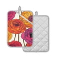 thumbnail image 1 of Yayeee Pot Holders Kitchen Heat Resistant with Pocket 7"x9.8" Cotton Oven Cooking Hot Pads, Purple Hand Drawn Floral, 1 of 7