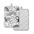 thumbnail image 1 of Yayeee Pot Holders Kitchen Heat Resistant with Pocket 7"x9.8" Cotton Oven Cooking Hot Pads, Rainbows, 1 of 7
