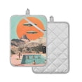 thumbnail image 1 of Yayeee Pot Holders Kitchen Heat Resistant with Pocket 7"x9.8" Cotton Oven Cooking Hot Pads, Retro UFO, 1 of 7