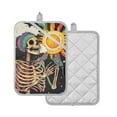 thumbnail image 1 of Yayeee Pot Holders Kitchen Heat Resistant with Pocket 7"x9.8" Cotton Oven Cooking Hot Pads, Skeleton with Sun, 1 of 7